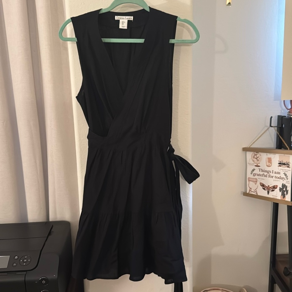 Christian Lacroix black linen dress - size L excellent condition
